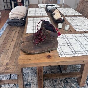 Vivo Barefoot Brown Boots with Red Laces